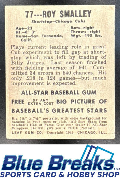 1948 Leaf Roy Smalley [RC] #77 RC Chicago Cubs