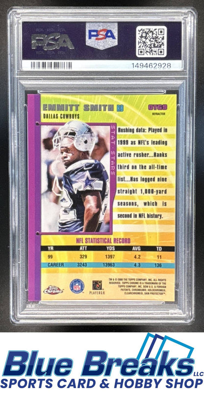 2000 Topps Chrome Own the Game Refractor Emmitt Smith PSA9 #9 Football Cowboys