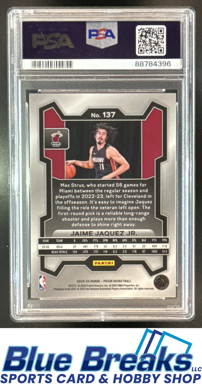 2023-24 Panini Prizm Jaime Jaquez Jr. #137 RC PSA 10 Miami Heat