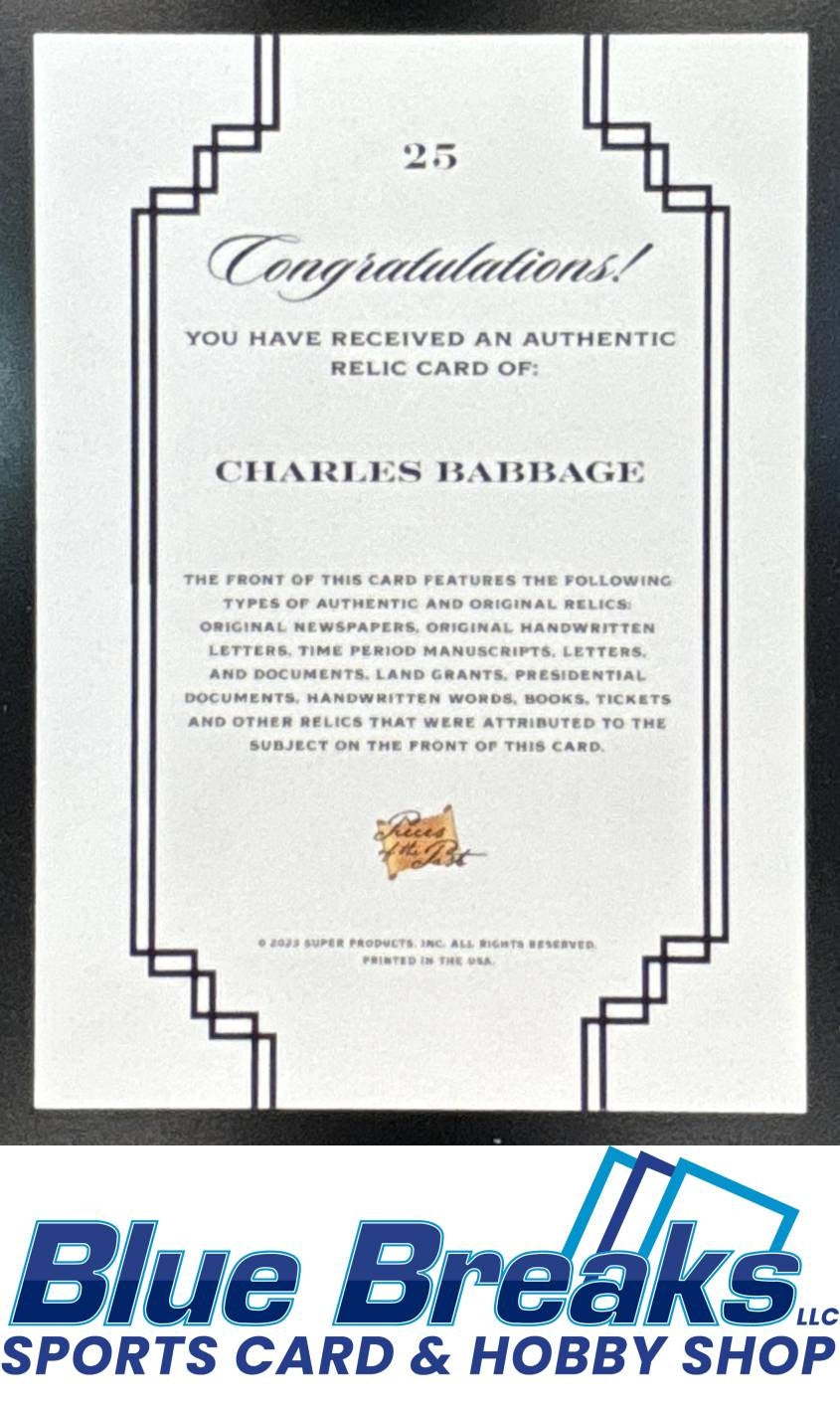 2023 Pieces of the Past Charles Babbage #25
