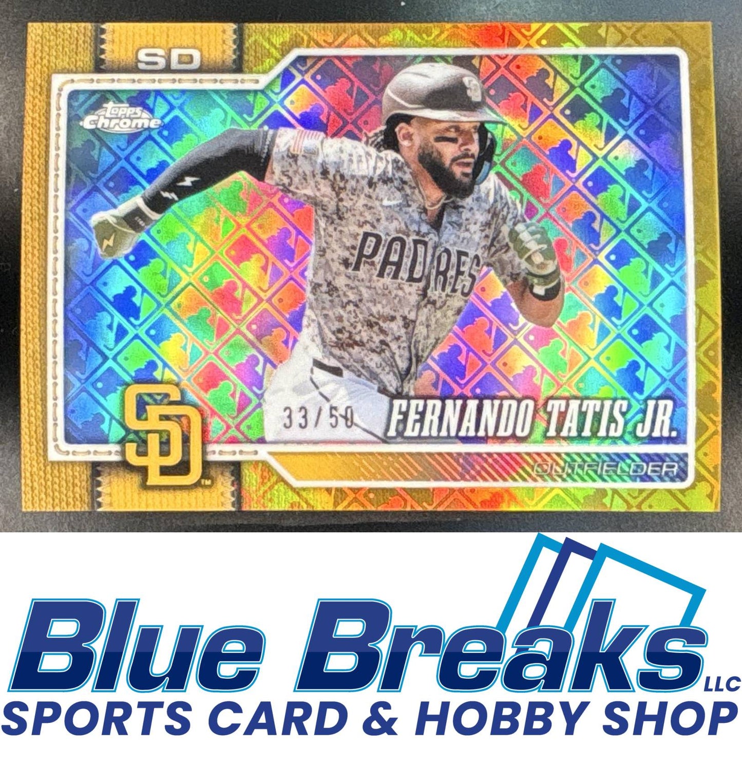 2026 Topps Chrome Sapphire Fernando Tatis Jr. #260 Gold Refractor 33/50 San Diego Padres