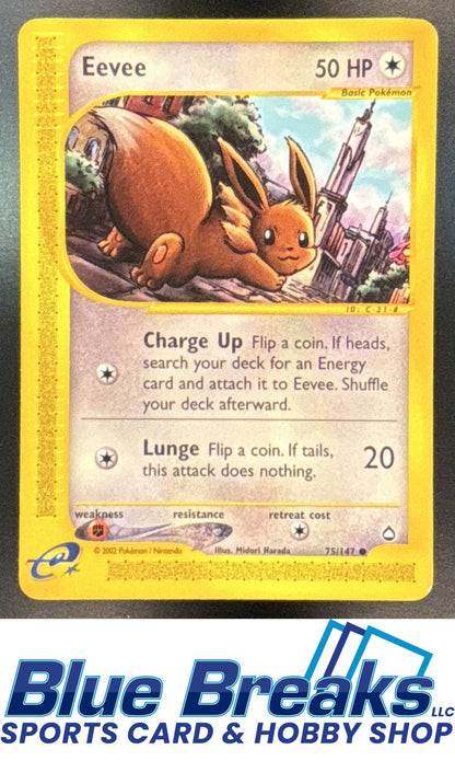 2002 Pokemon Aquapolis Eevee #75/147