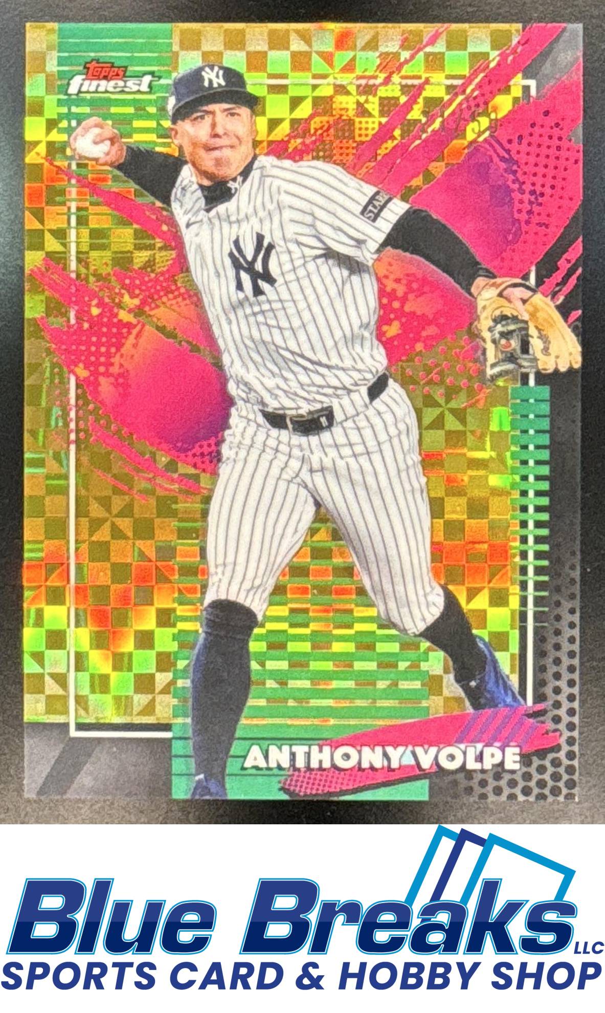 2026 Topps Finest Anthony Volpe #233 Rare Gold Geometric Refractor 21/50 New York Yankees