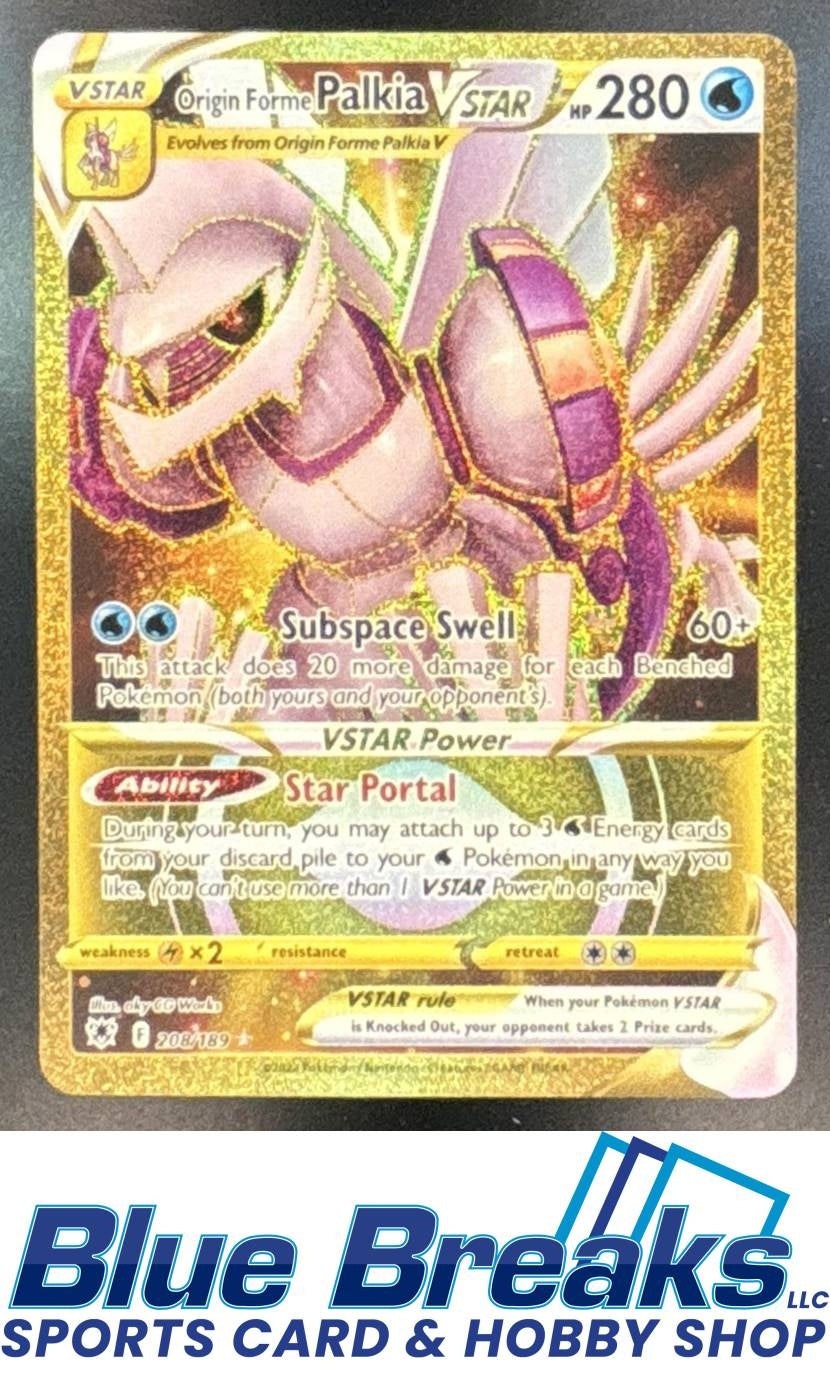 2022 Pokemon Sword & Shield Astral Radiance Origin Forme Palkia VSTAR #208/189 Secret Rare