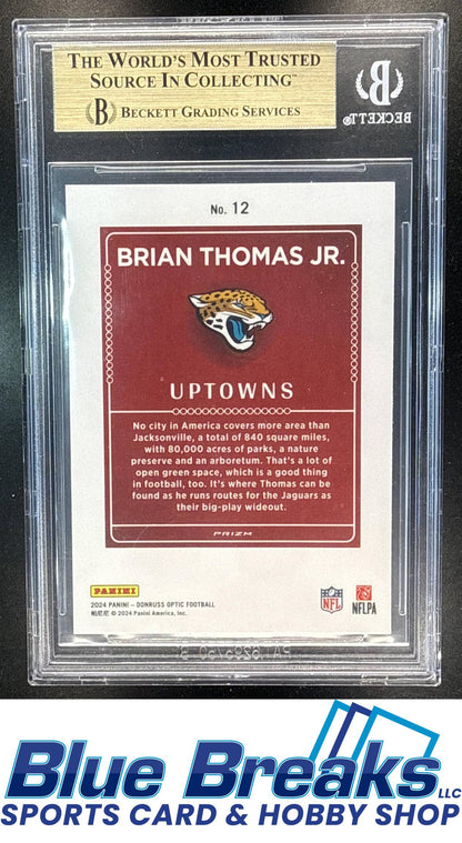 2024 Panini Donruss Optic Brian Thomas Jr. #12 Uptown RC SSP BGS 9.5 Jacksonville Jaguars