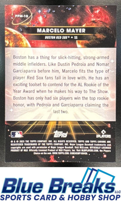 2025 Topps Cosmic Chrome Marcelo Mayer #PPM-10 Planetary Pursuit Mercury RC Boston Red Sox