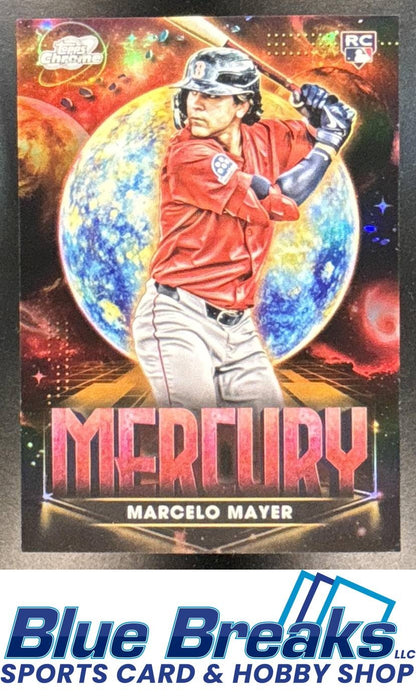 2025 Topps Cosmic Chrome Marcelo Mayer #PPM-10 Planetary Pursuit Mercury RC Boston Red Sox