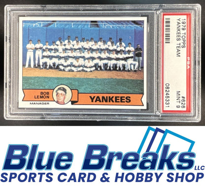 1979 Topps Team Checklists New York Yankees Bob Lemon M [RC] #626 PSA 9