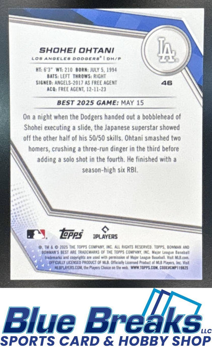 2025 Bowman's Best Shohei Ohtani [RC] #46 Los Angeles Dodgers