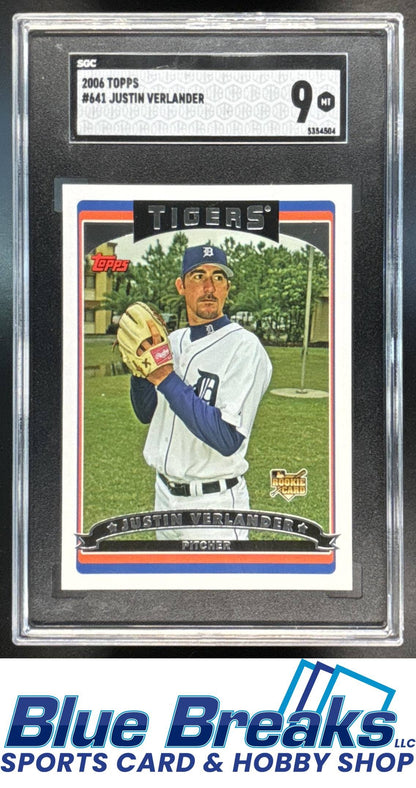 2006 Topps Justin Verlander [RC] #641 SGC 9 Tigers
