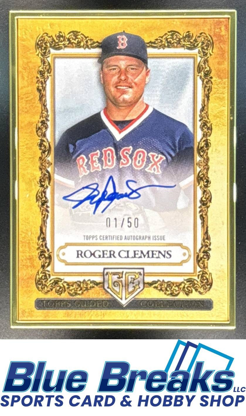2025 Topps Gilded Collection Roger Clemens #GOG-RC Gallery of Gold Auto 01/50 Red Sox