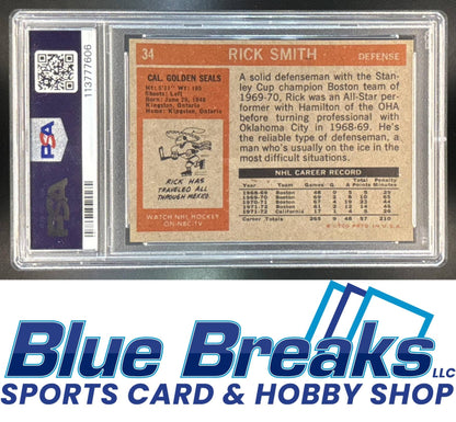 1972-73 Topps Rick Smith #34 PSA 9 Golden Seals