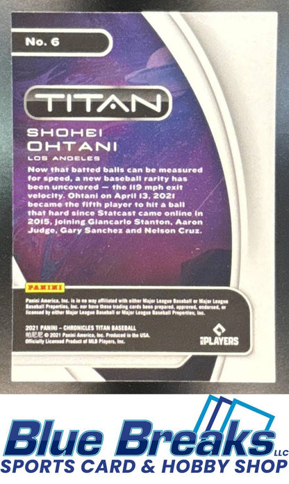 2021 Panini Chronicles Titan Shohei Ohtani [RC] #6 Los Angeles Angels