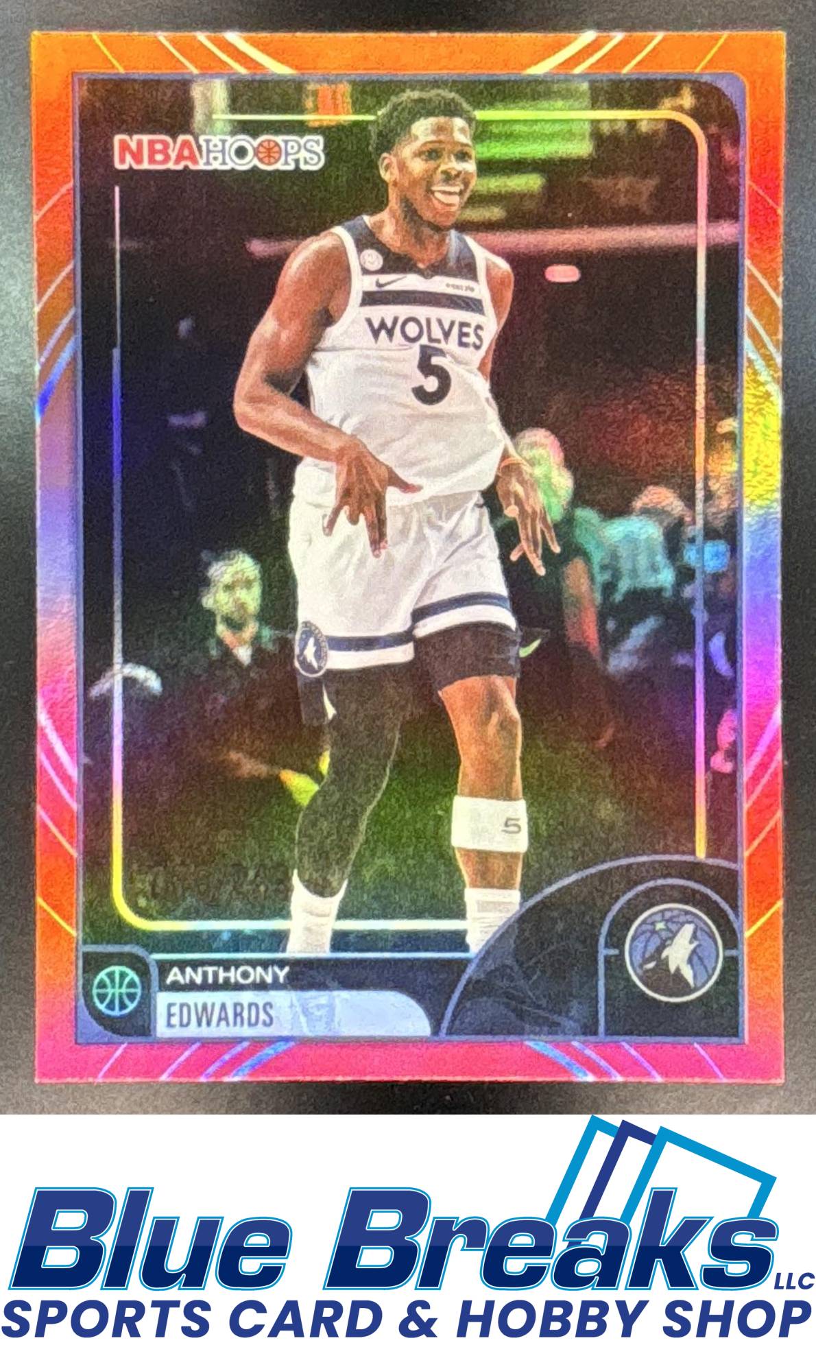 2025-26 Topps Hoops Orange Anthony Edwards 078/249 #195 Minnesota Timberwolves