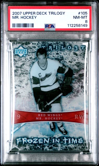 2007 Upper Deck Trilogy - Gordie Howe - Mr Hockey - Detroit Red Wings - #105 - Ice Hockey - PSA 8