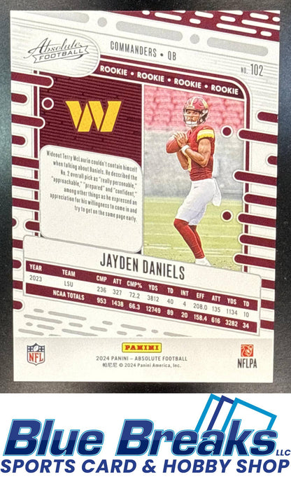 2024 Panini Absolute Jayden Daniels #102 Rookies Orange Mosaic 064/299 RC Washington Commanders