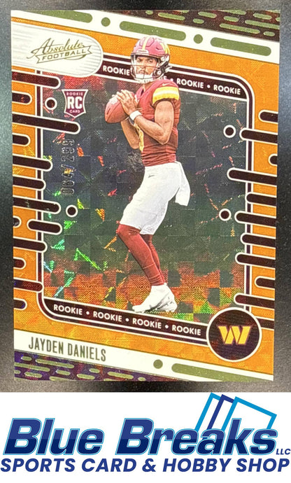 2024 Panini Absolute Jayden Daniels #102 Rookies Orange Mosaic 064/299 RC Washington Commanders