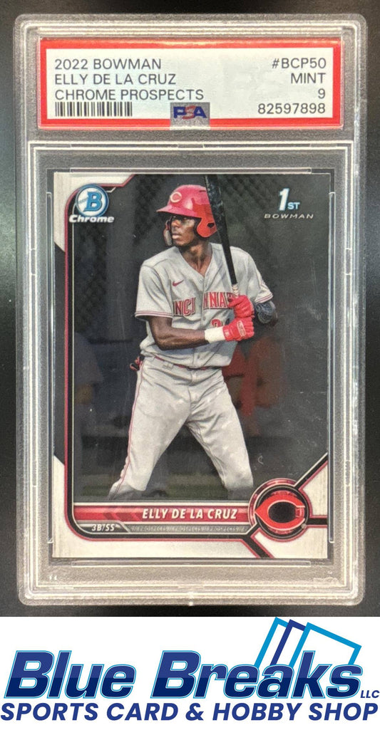 2022 Bowman Elly De La Cruz #BCP-50 Chrome 1st Prospect PSA 9 Cincinnati Reds