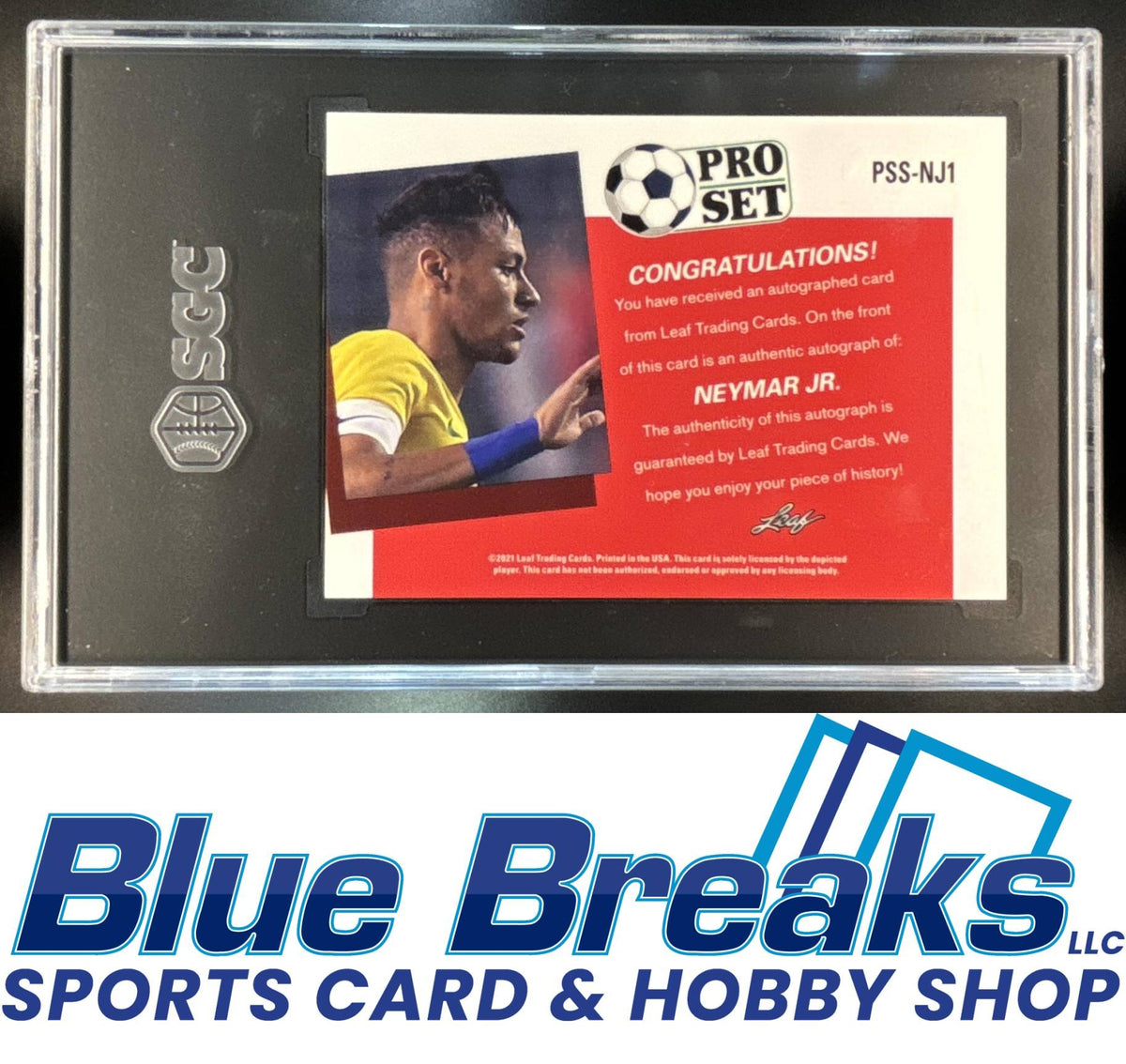 2021 Leaf Pro Set Auto Neymar Jr. #PSS-NJ1 SGC 10 2/2