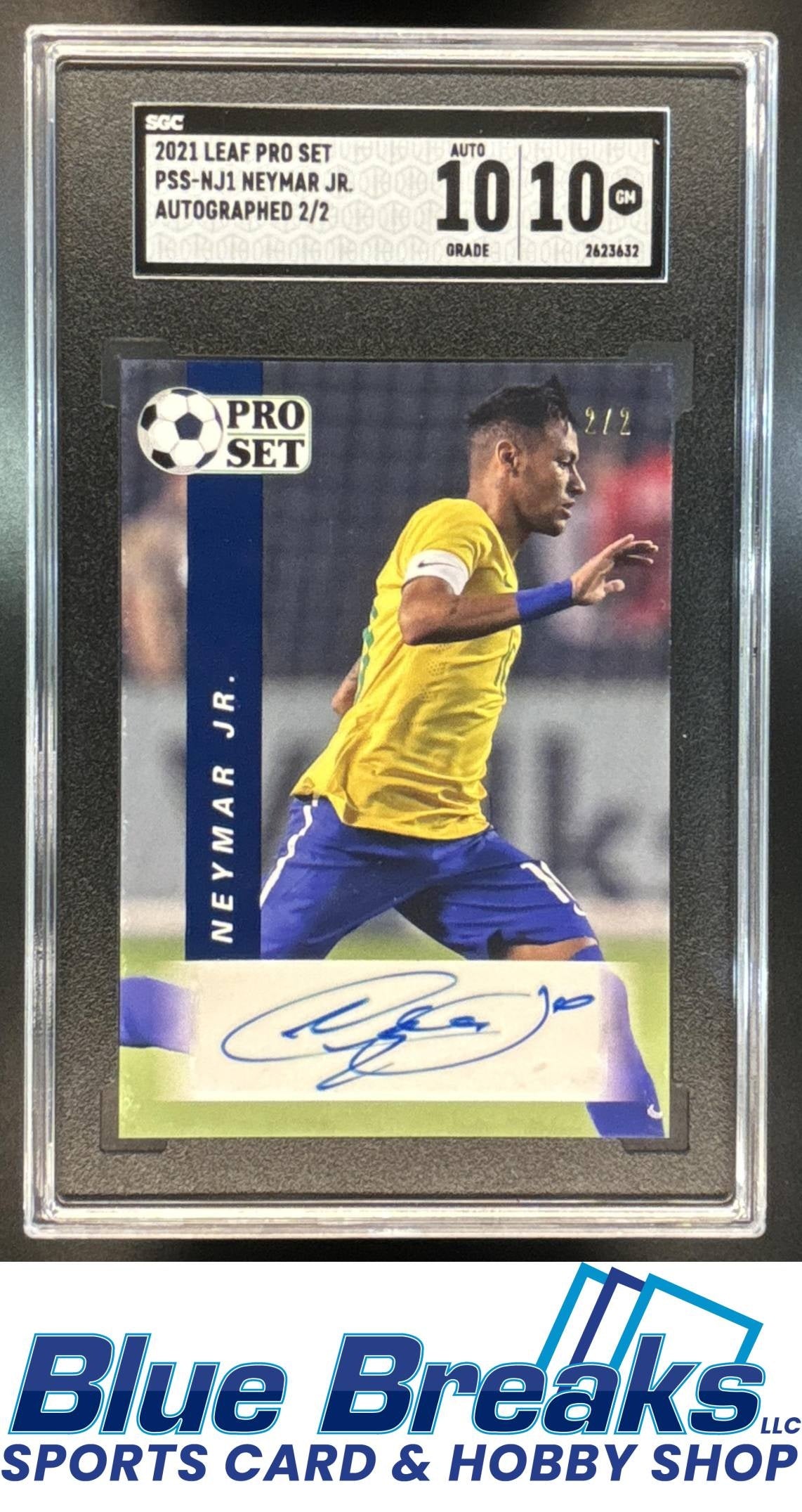 2021 Leaf Pro Set Auto Neymar Jr. #PSS-NJ1 SGC 10 2/2