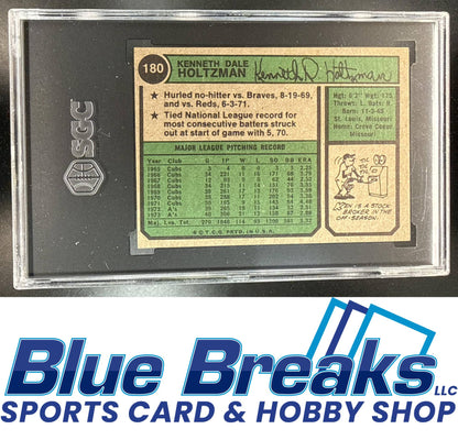 1974 Topps Ken Holtzman #180 SGC 7 Oakland Athletics