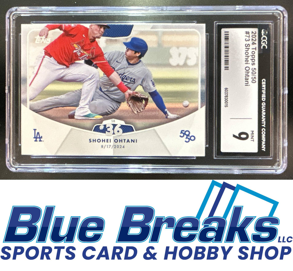 2024 Topps 50/50: Shohei Ohtani #73 CGC 9 Los Angeles Dodgers