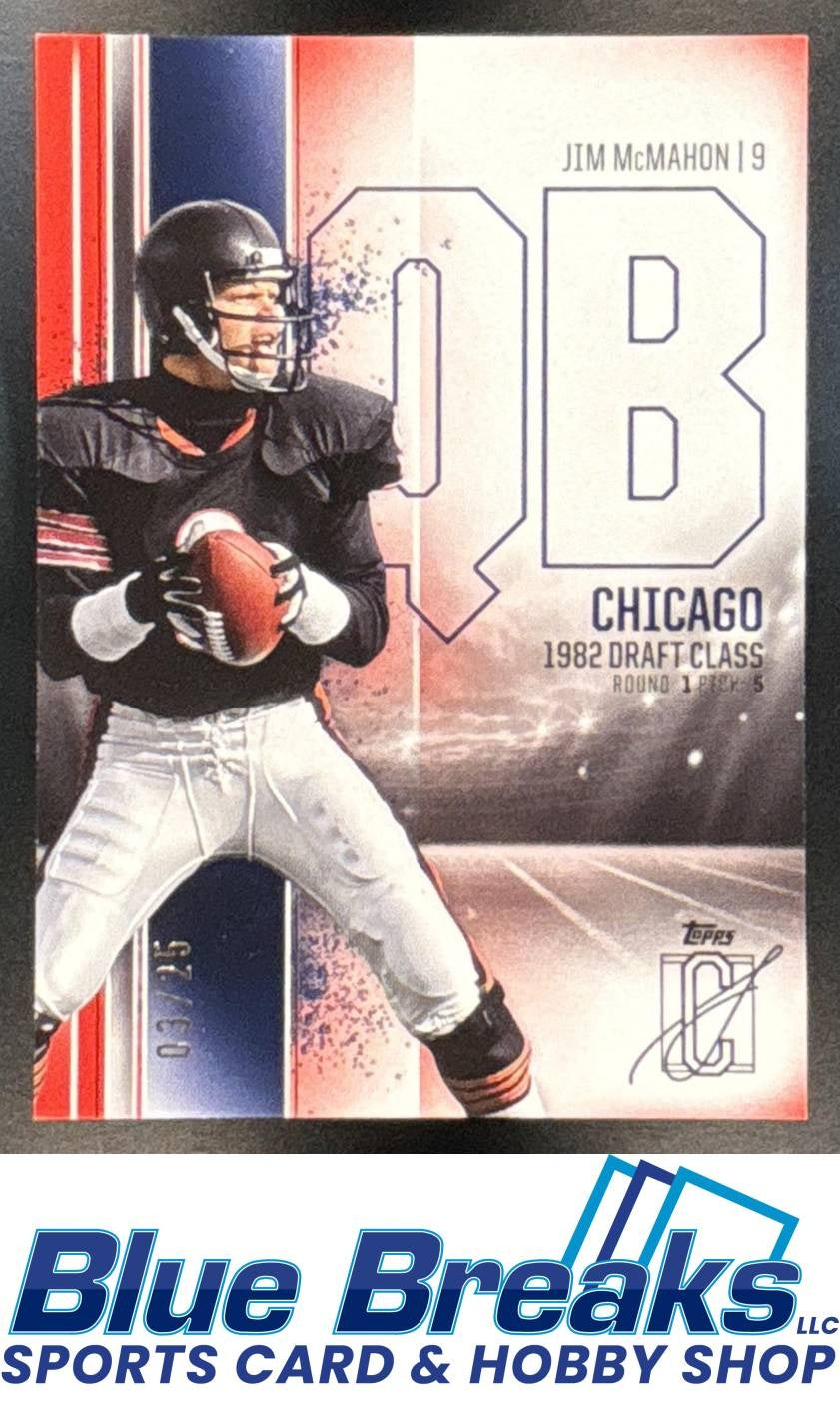 2024 Topps Signature Class Red Jim McMahon 03/25 #6 Bears