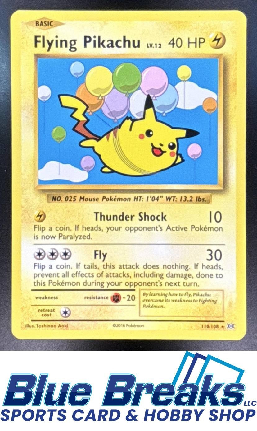 2016 Pokemon XY Evolutions Flying Pikachu #110/108 d