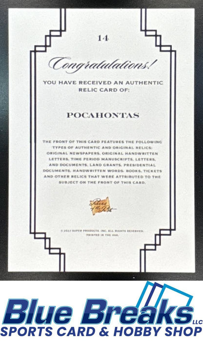 2023 Pieces of the Past Pocahontas #14