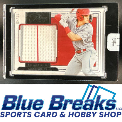 2024 Panini Three and Two Aidan Miller #PS-AM Prospect Swatches 41/49 Philadelphia Phillies