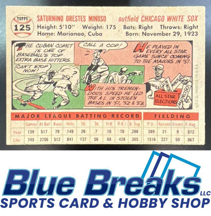 1956 Topps Minnie Minoso #125a White Sox