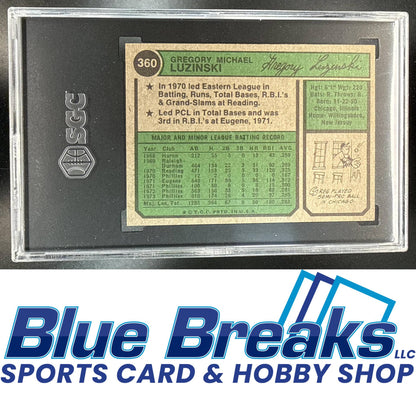 1974 Topps Greg Luzinski #360 SGC 6 Philadelphia Phillies