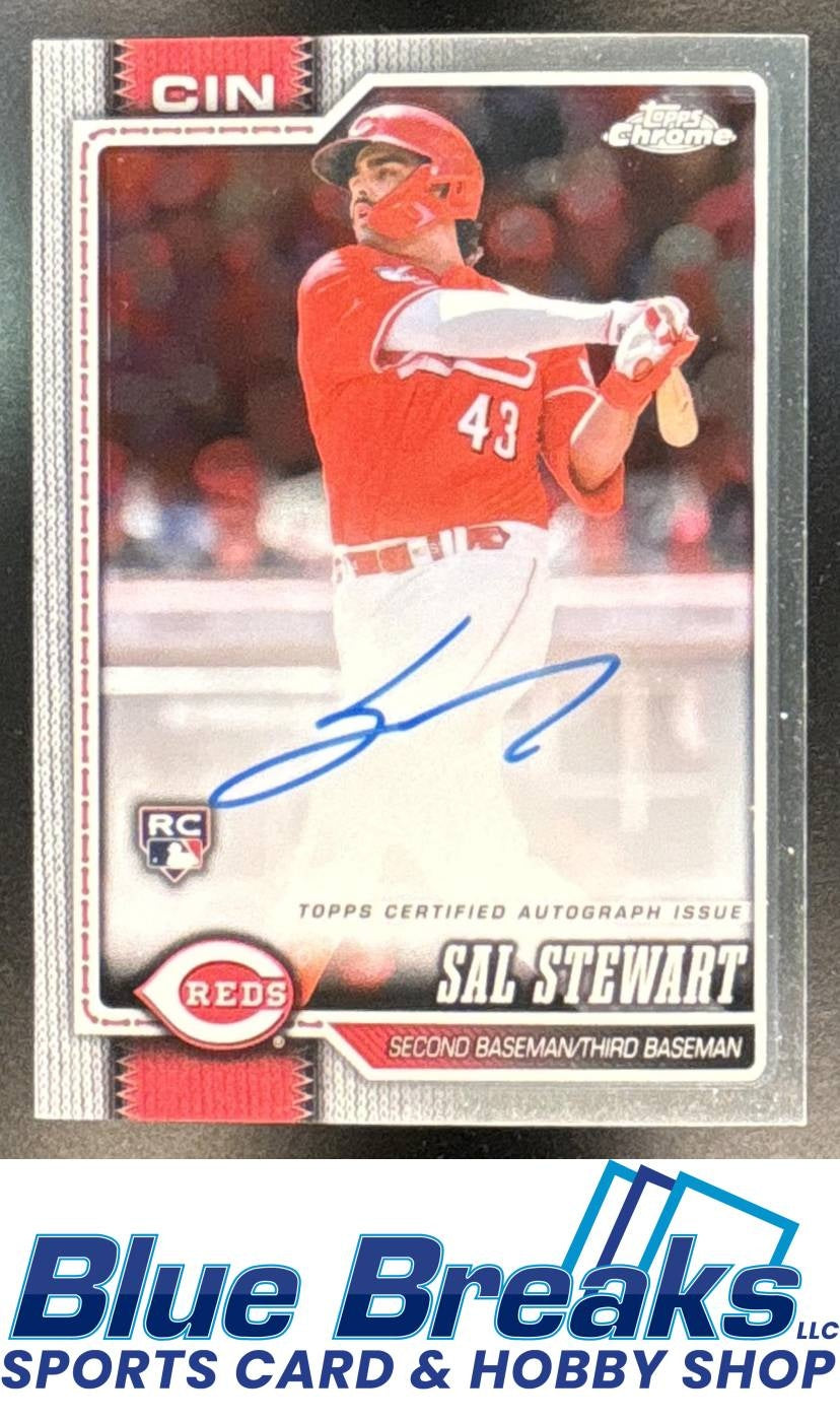 2026 Topps Chrome RC Auto Sal Stewart #RA-STE Cincinnati Reds
