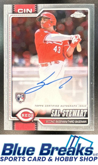 2026 Topps Chrome RC Auto Sal Stewart #RA-STE Cincinnati Reds