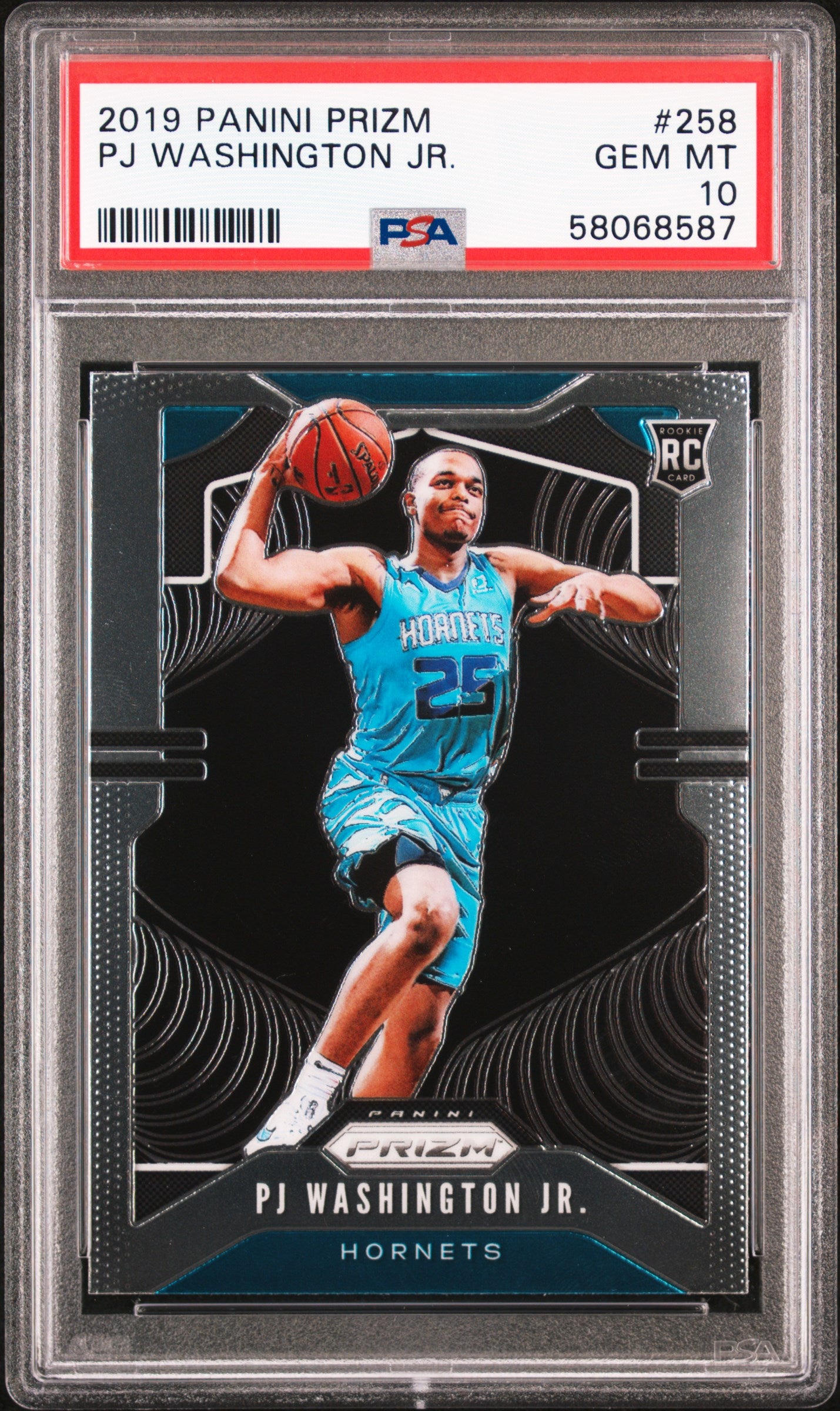 2019 Panini - Prizm - PJ Washington - RC - #258 - PSA 10 - basketball - Hornets