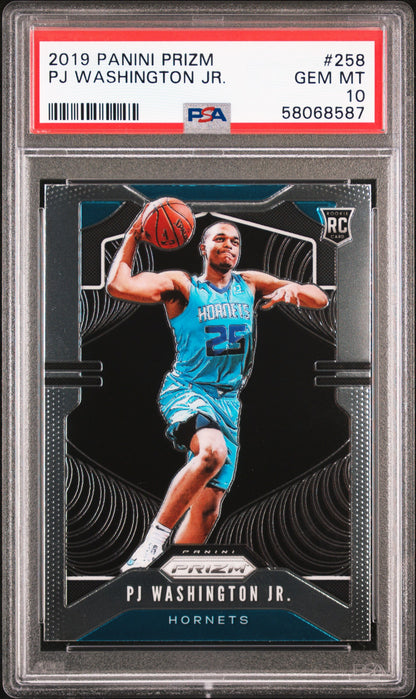 2019 Panini - Prizm - PJ Washington - RC - #258 - PSA 10 - basketball - Hornets