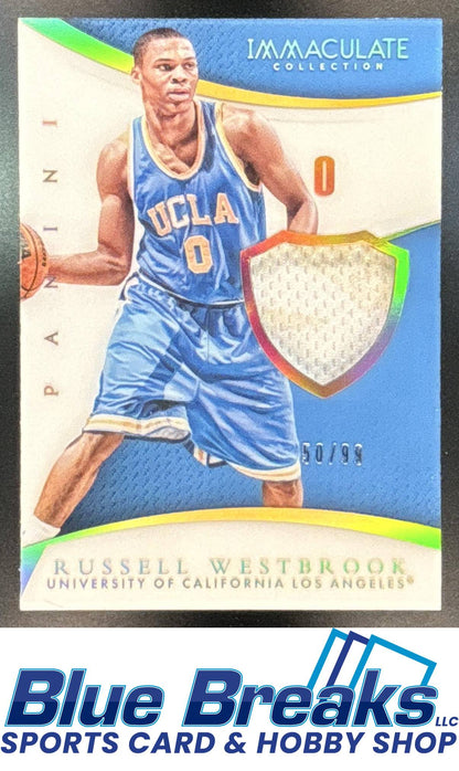 2015 Panini Immaculate Collection Collegiate Russell Westbrook #59 Numbers Memorabilia 50/99 Relic UCLA