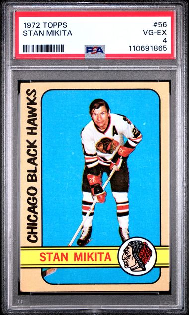 1972 Topps - Stan Mikita - Chicago Blackhawks - Ice Hockey - #56 - PSA 4