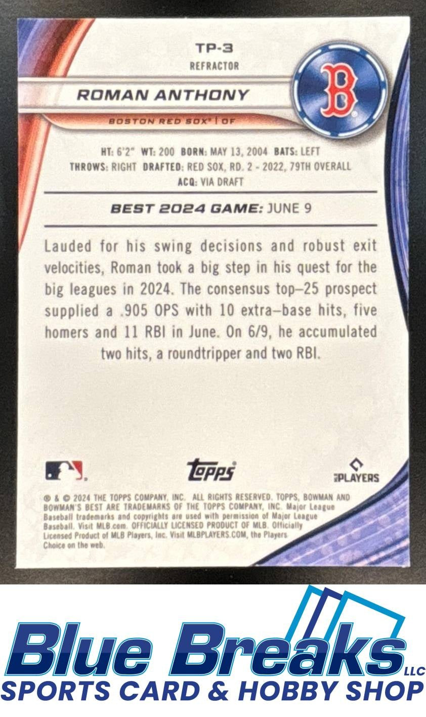 2024 Bowman's Best Prospects Refractor Roman Anthony [RC] #TP-3 Red Sox