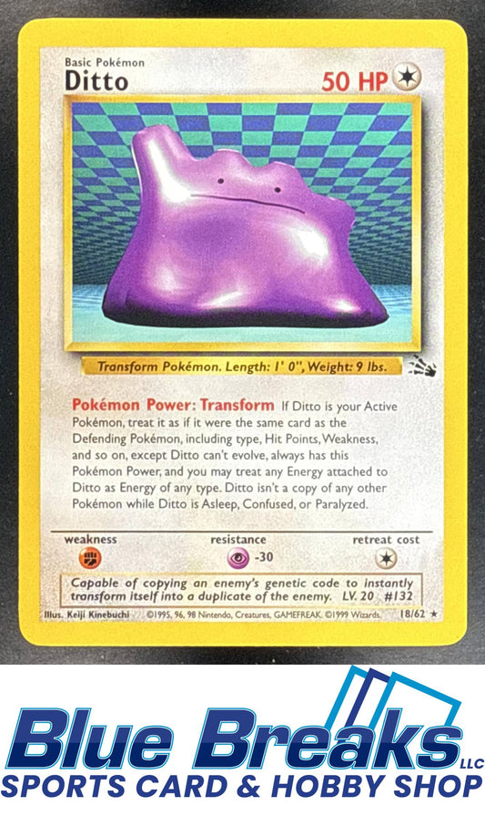 1999 Pokemon Fossil Ditto #18/62