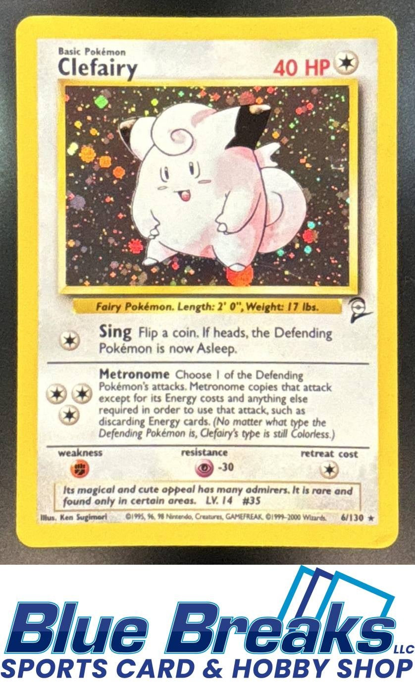 2000 Pokemon Set 2 Clefairy #6/130 Holo