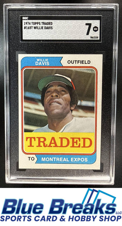 1974 Topps Traded Willie Davis #165T SGC 7 Montreal Expos Washington Nationals
