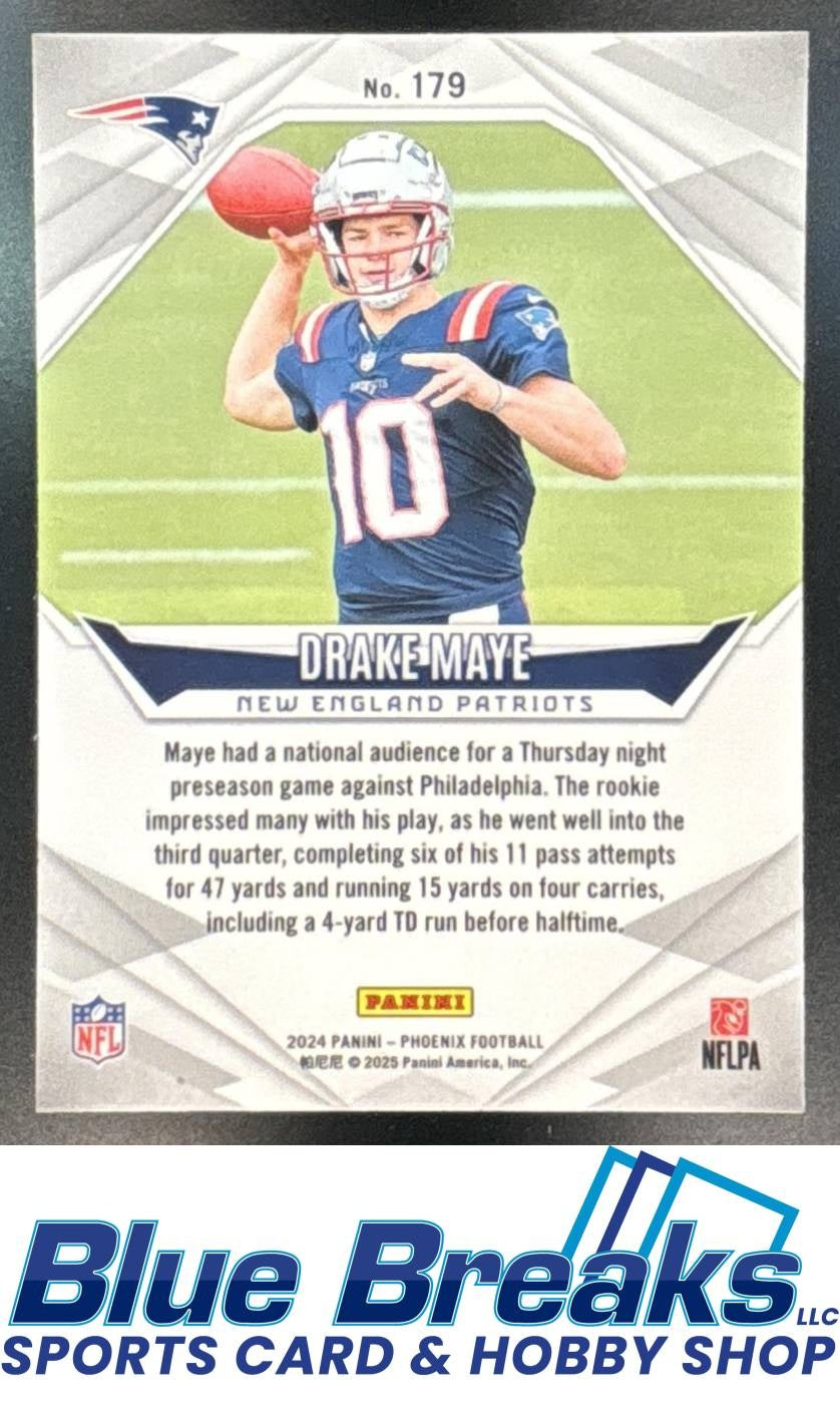 2024 Panini Phoenix Purple Drake Maye RC #179 New England Patriots