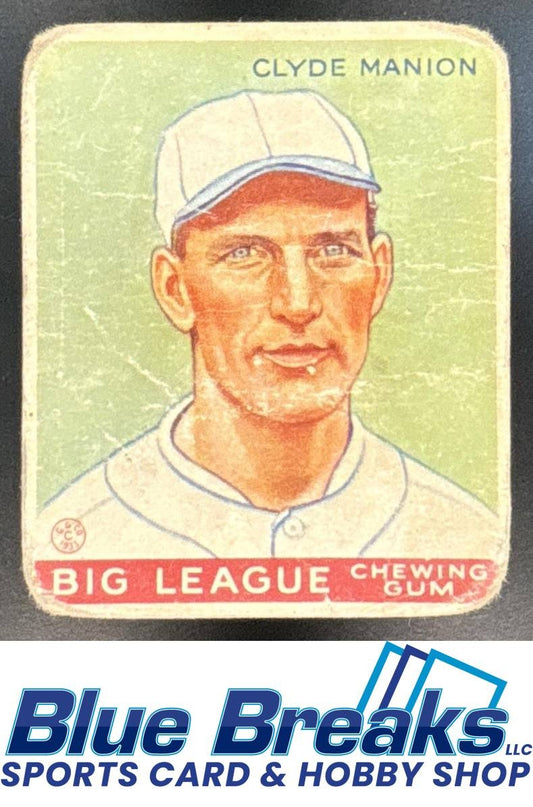 1933 Goudey R319 Clyde Manion #80 RC Reds