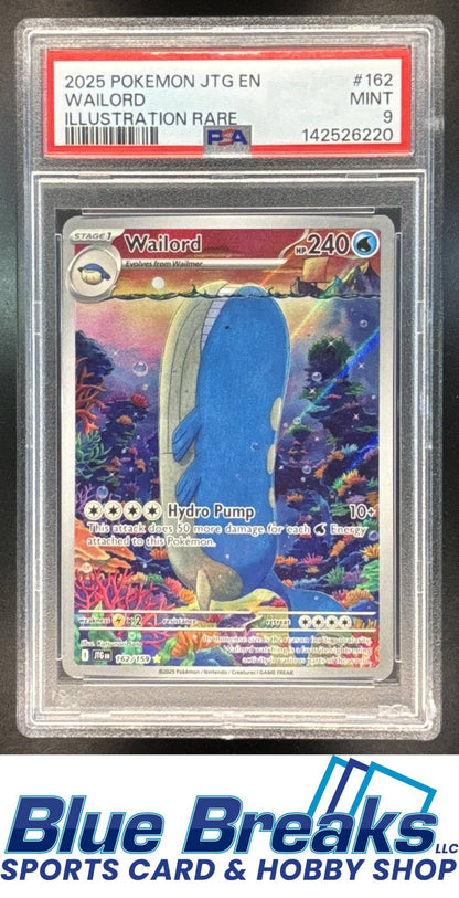 2025 Pokemon Journey Together Wailord #162/159 PSA 9