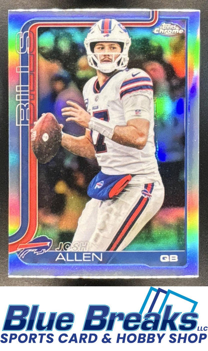 2025 Topps Chrome Refractor Josh Allen #34 Buffalo Bills