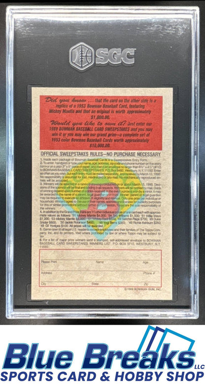 1953 Bowman Color Mickey Mantle #59 SGC 8 Yankees