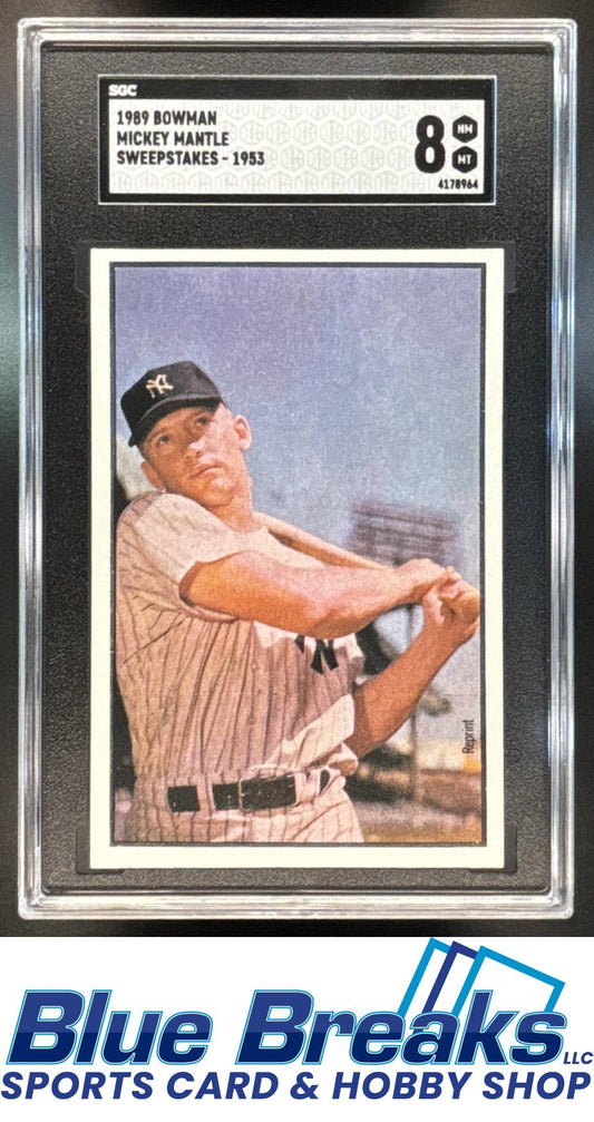 1953 Bowman Color Mickey Mantle #59 SGC 8 Yankees