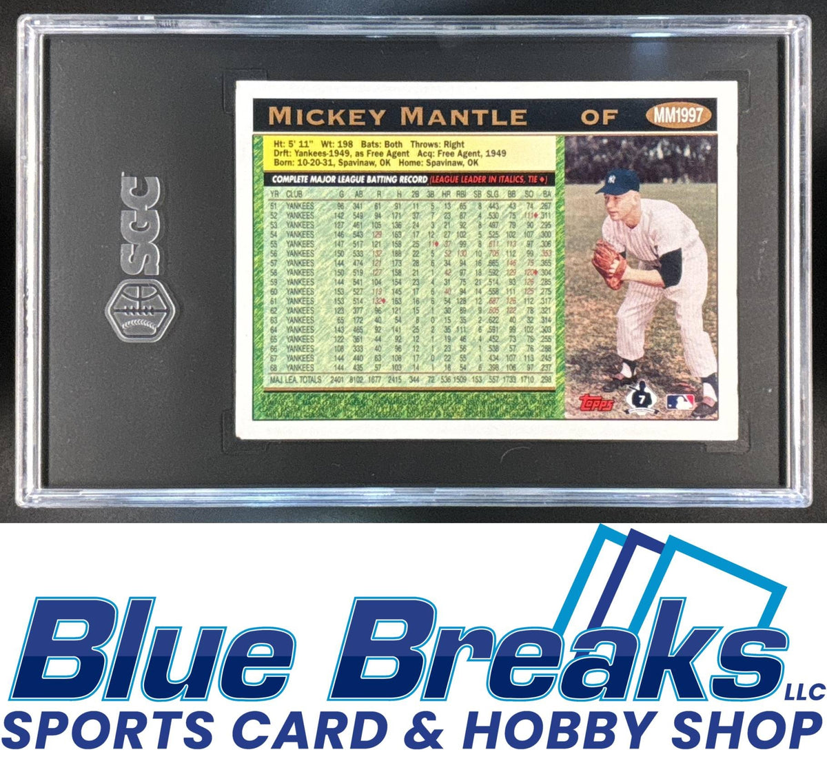 2006 Topps The Mantle Collection Mickey [RC] #MM1997 SGC 7 baseball Yankees