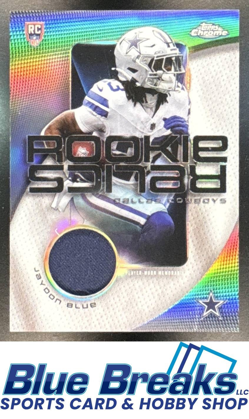 2025 Topps Chrome RC Relics Jaydon Blue #RR-JBL Relic Dallas Cowboys